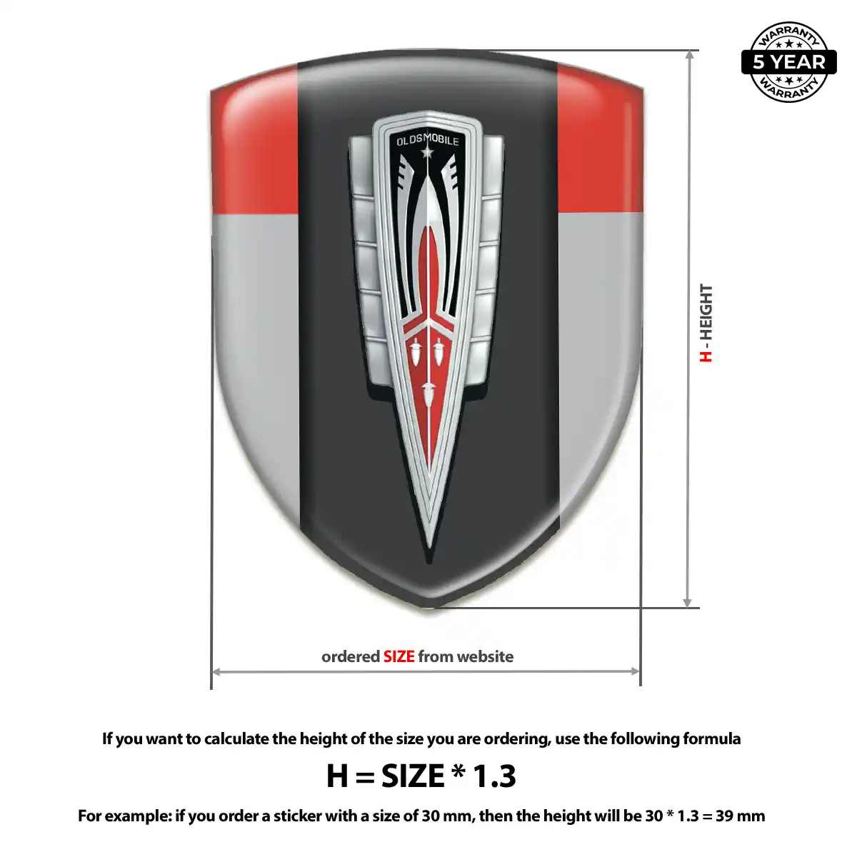 Oldsmobile Emblem Premium Dome