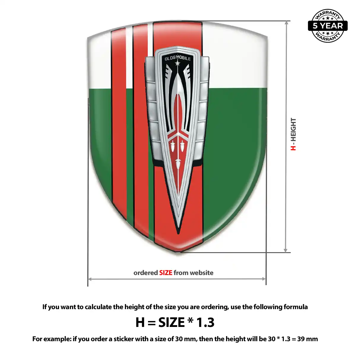 Oldsmobile Emblem Shield Cabin Style