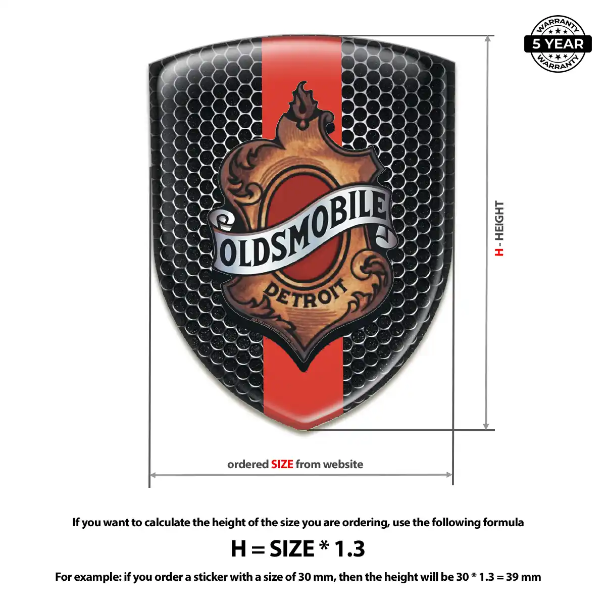 Oldsmobile Emblem Shield Outer Style