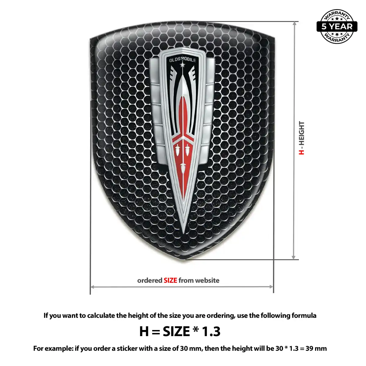 Oldsmobile Emblem Shield Prime Quality