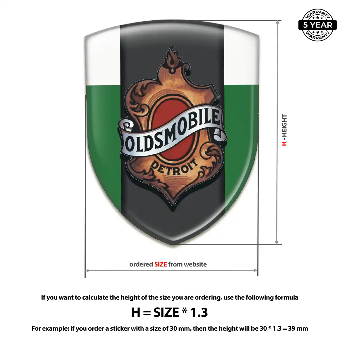 Oldsmobile Emblem Shield Resin Elite