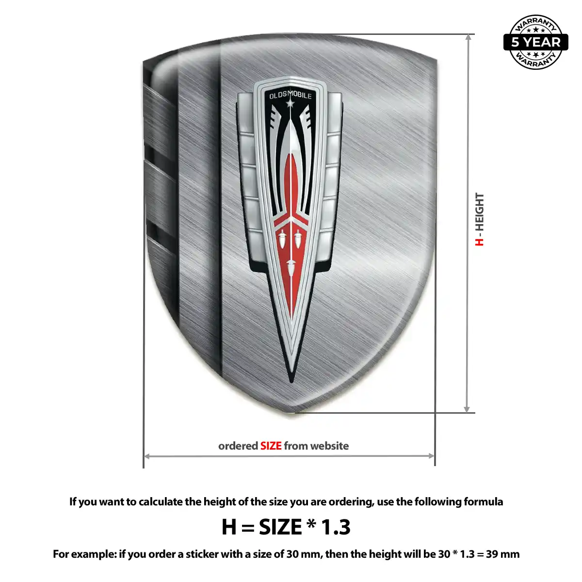 Oldsmobile Emblem Shield Sleek Style