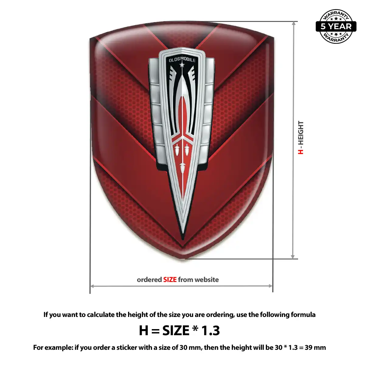 Oldsmobile Emblem Silicone Signature Grade