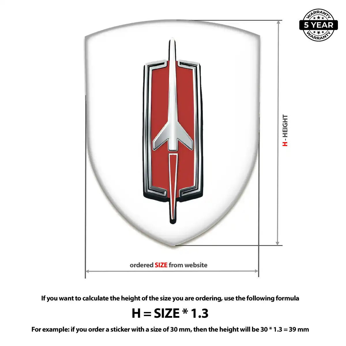 Oldsmobile Epoxy Domed Sticker Deluxe Edition