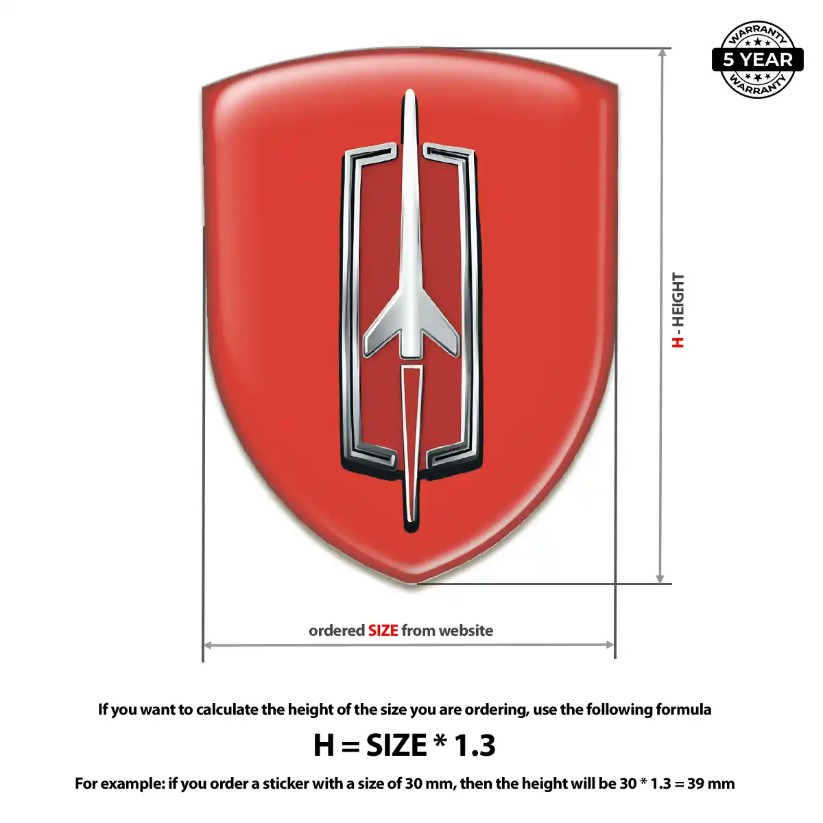 Oldsmobile Epoxy Domed Sticker Sleek Style