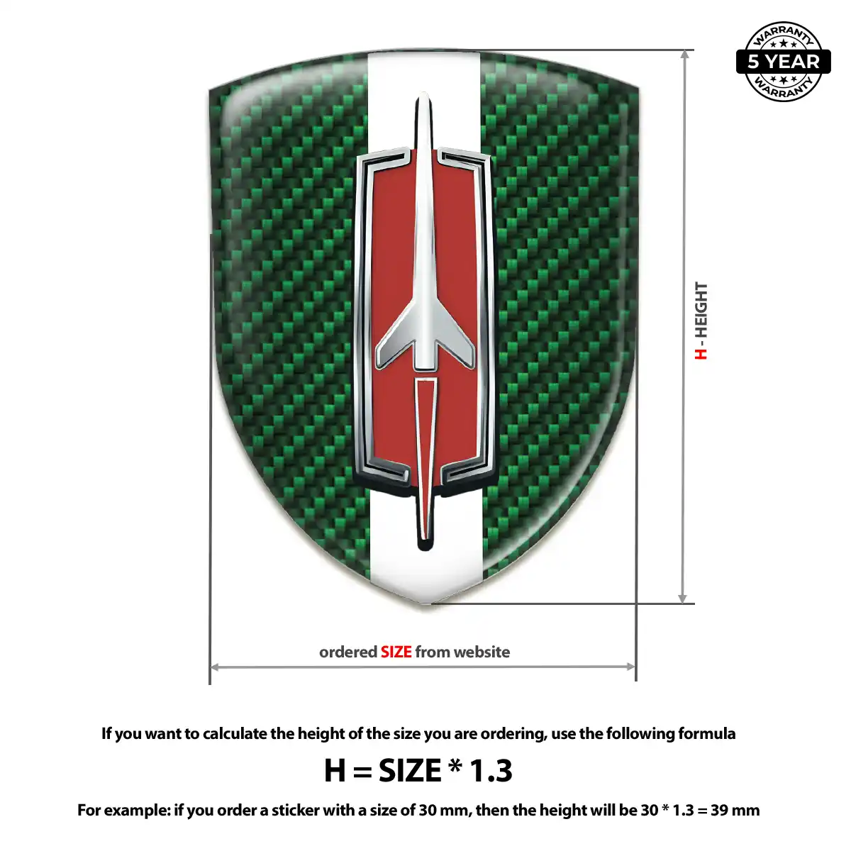 Oldsmobile Gel Badge Sticker Cabin Style