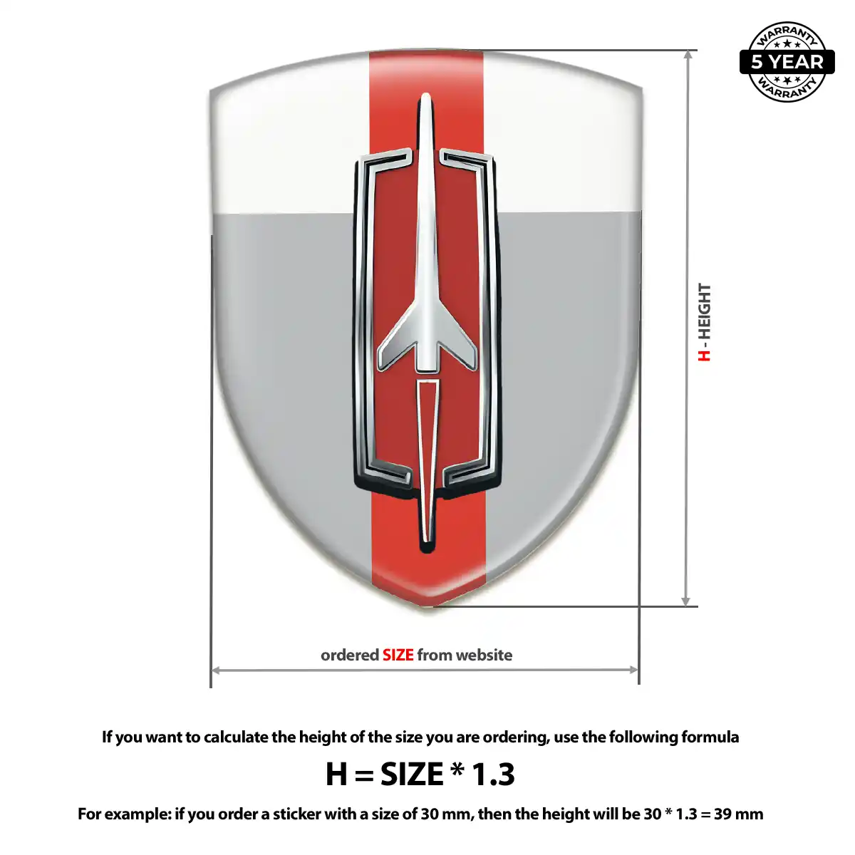 Oldsmobile Gel Badge Sticker Elite Edition