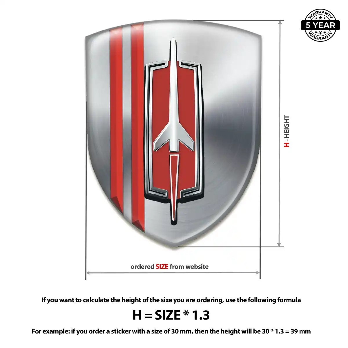 Oldsmobile Gel Badge Sticker Signature Grade