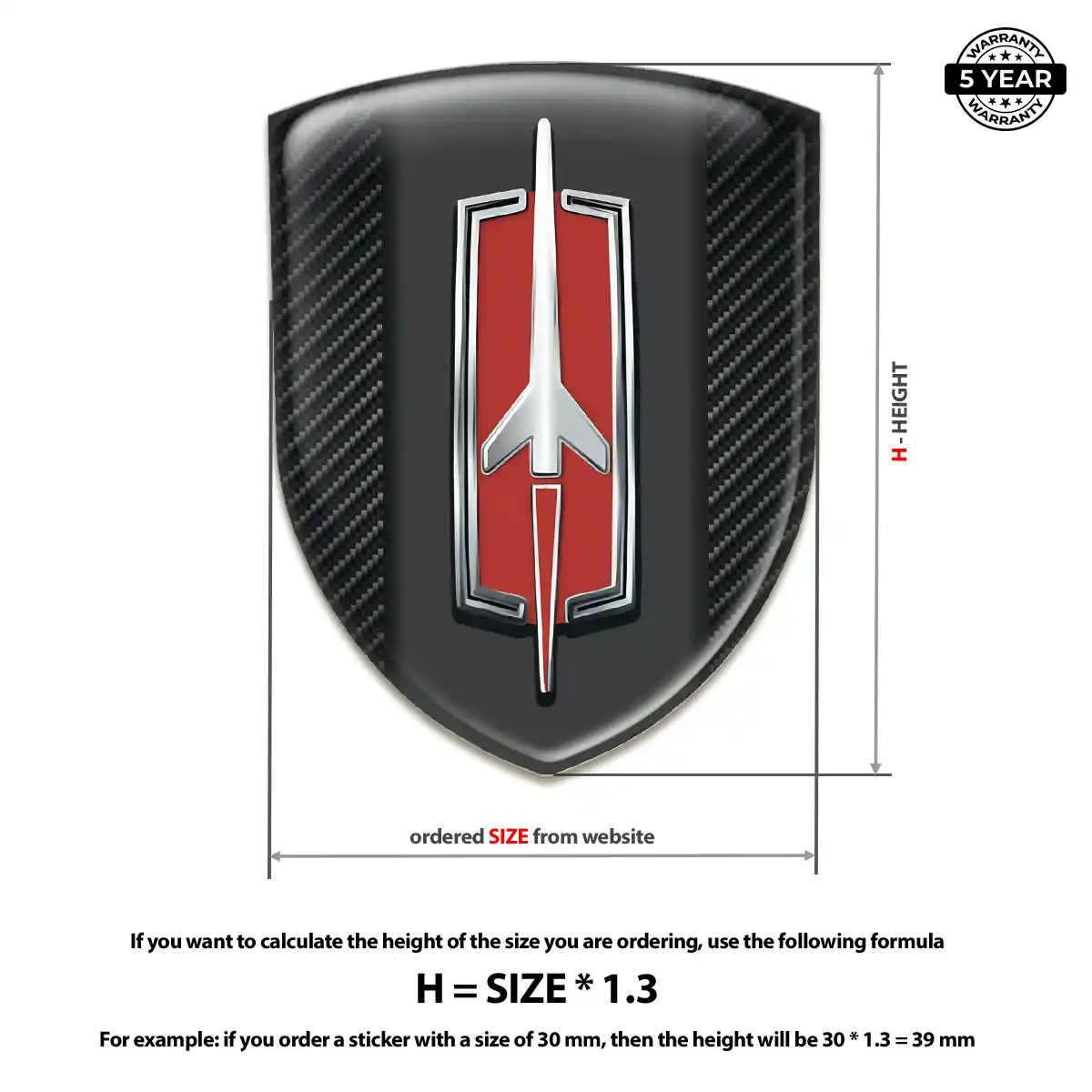 Oldsmobile Gel Emblem Sticker Elite Edition