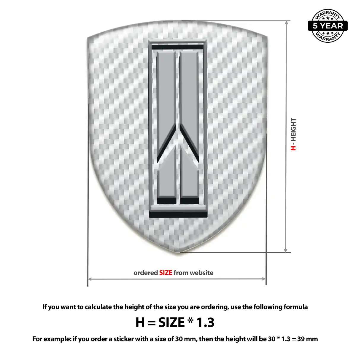 Oldsmobile Gel Emblem Sticker Elite Finish