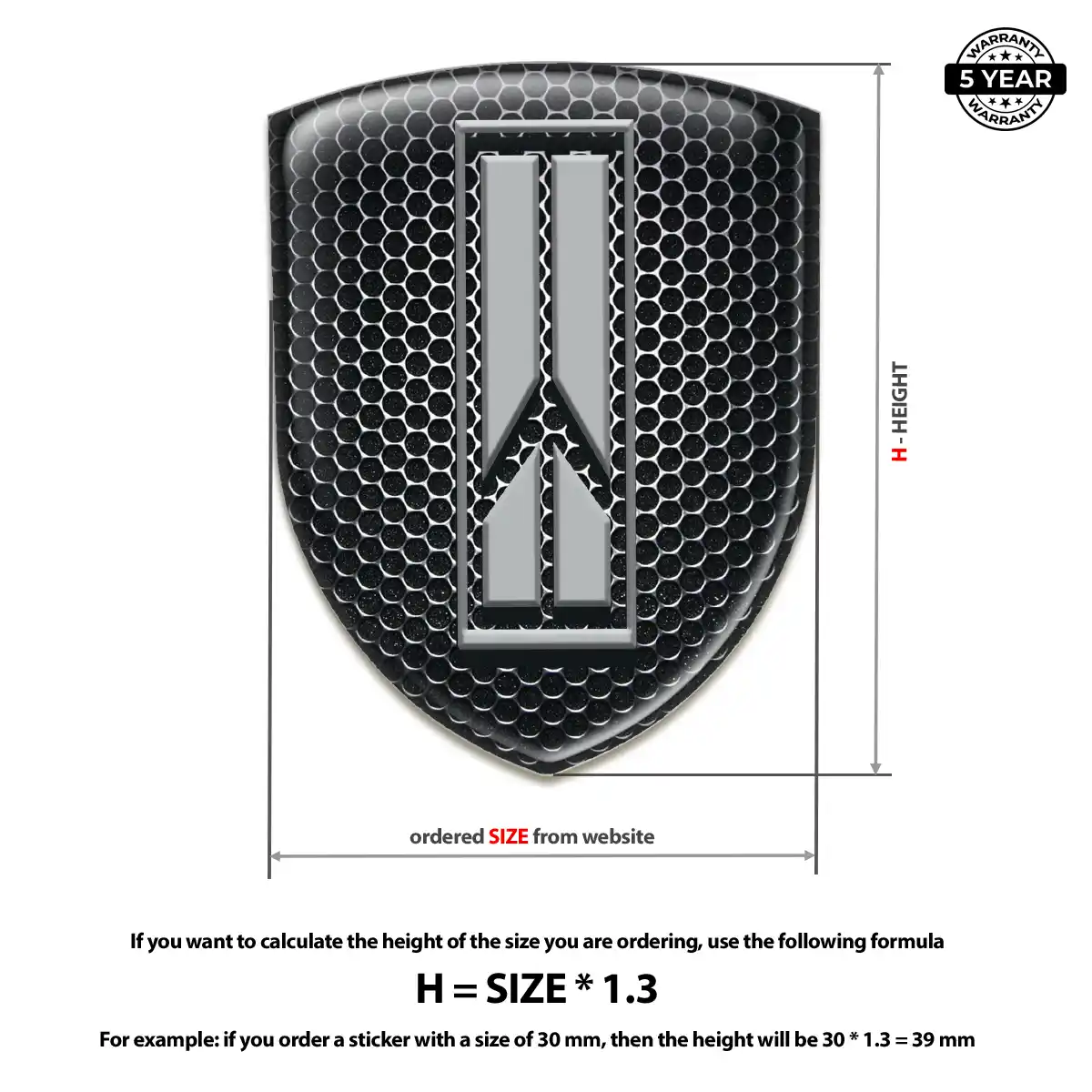 Oldsmobile Gel Emblem Sticker Refined Design