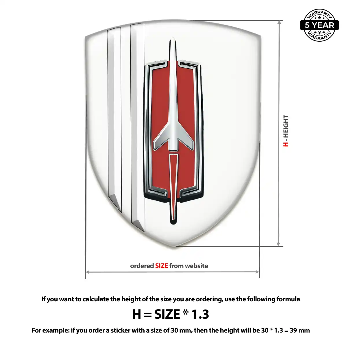 Oldsmobile Gel Emblem Sticker Sleek Style