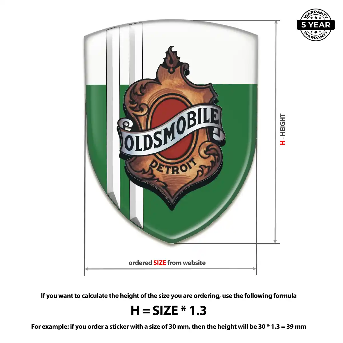 Oldsmobile Logo Badge Elite Finish