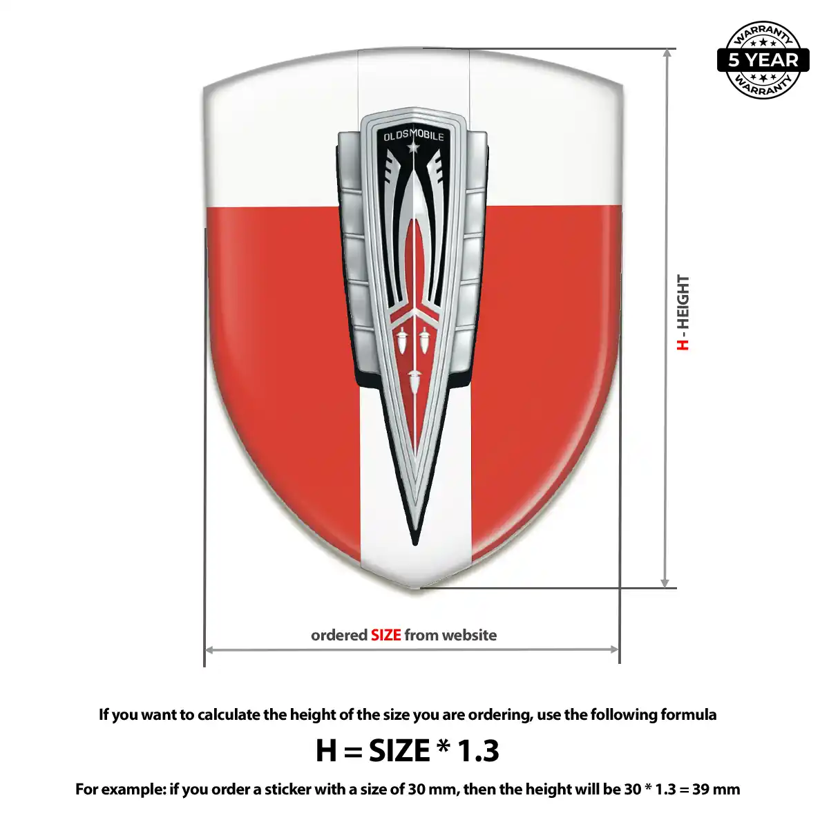 Oldsmobile Logo Badge Outer Style