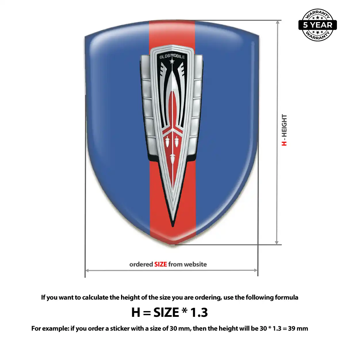 Oldsmobile Logo Badge Prime Quality