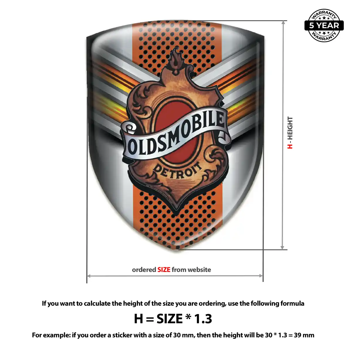 Oldsmobile Logo Badge Resin Elite