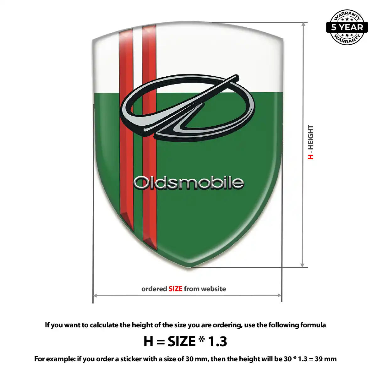 Oldsmobile Logo Badge Resin Luxe