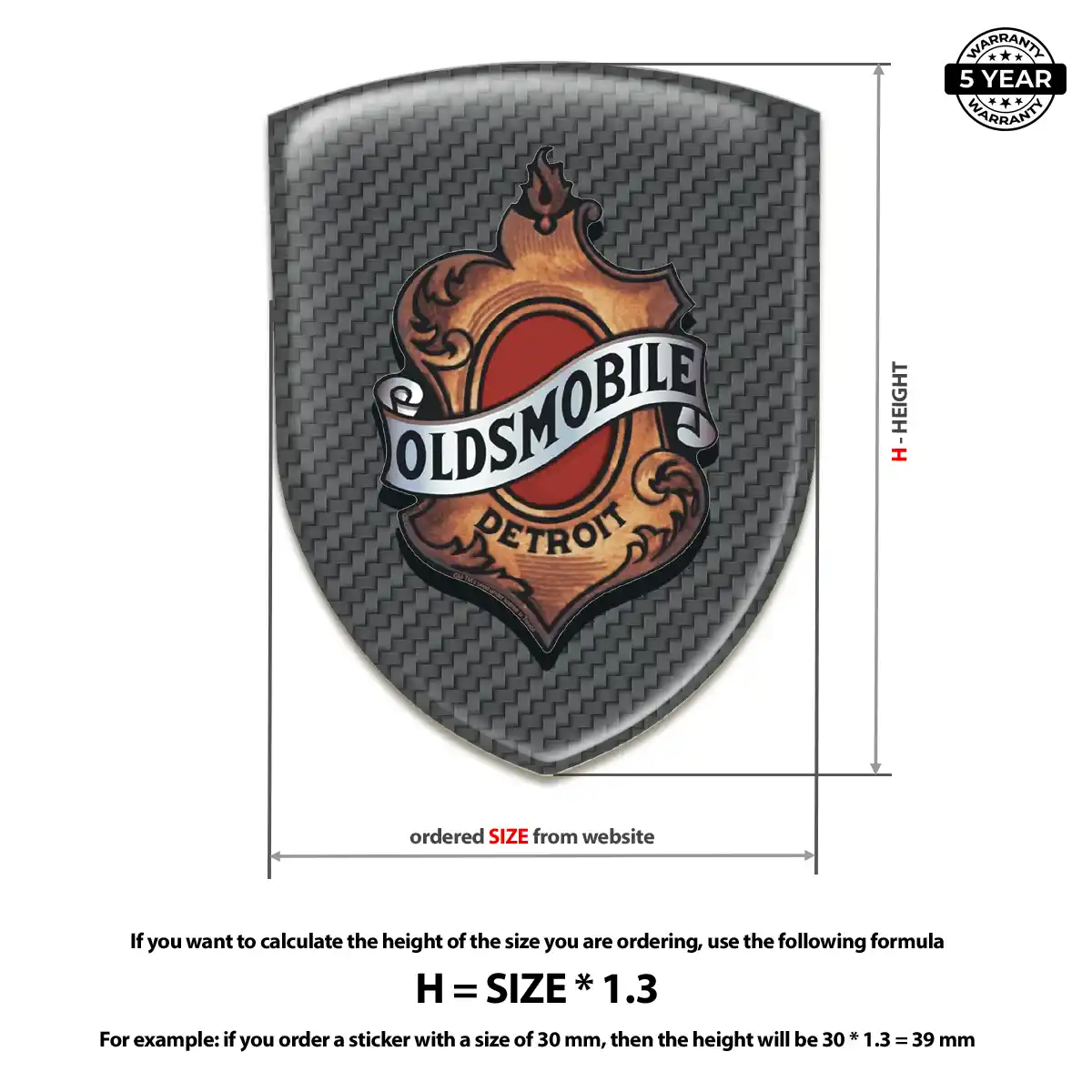 Oldsmobile Logo Badge Sleek Style