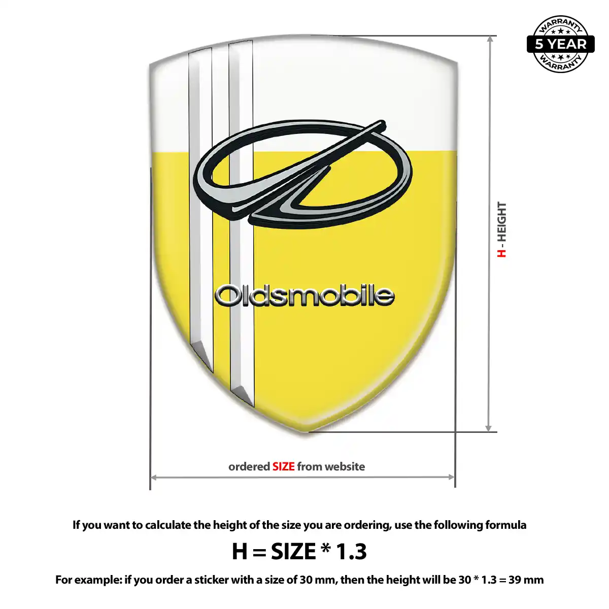 Oldsmobile Logo Emblem Resin Luxe