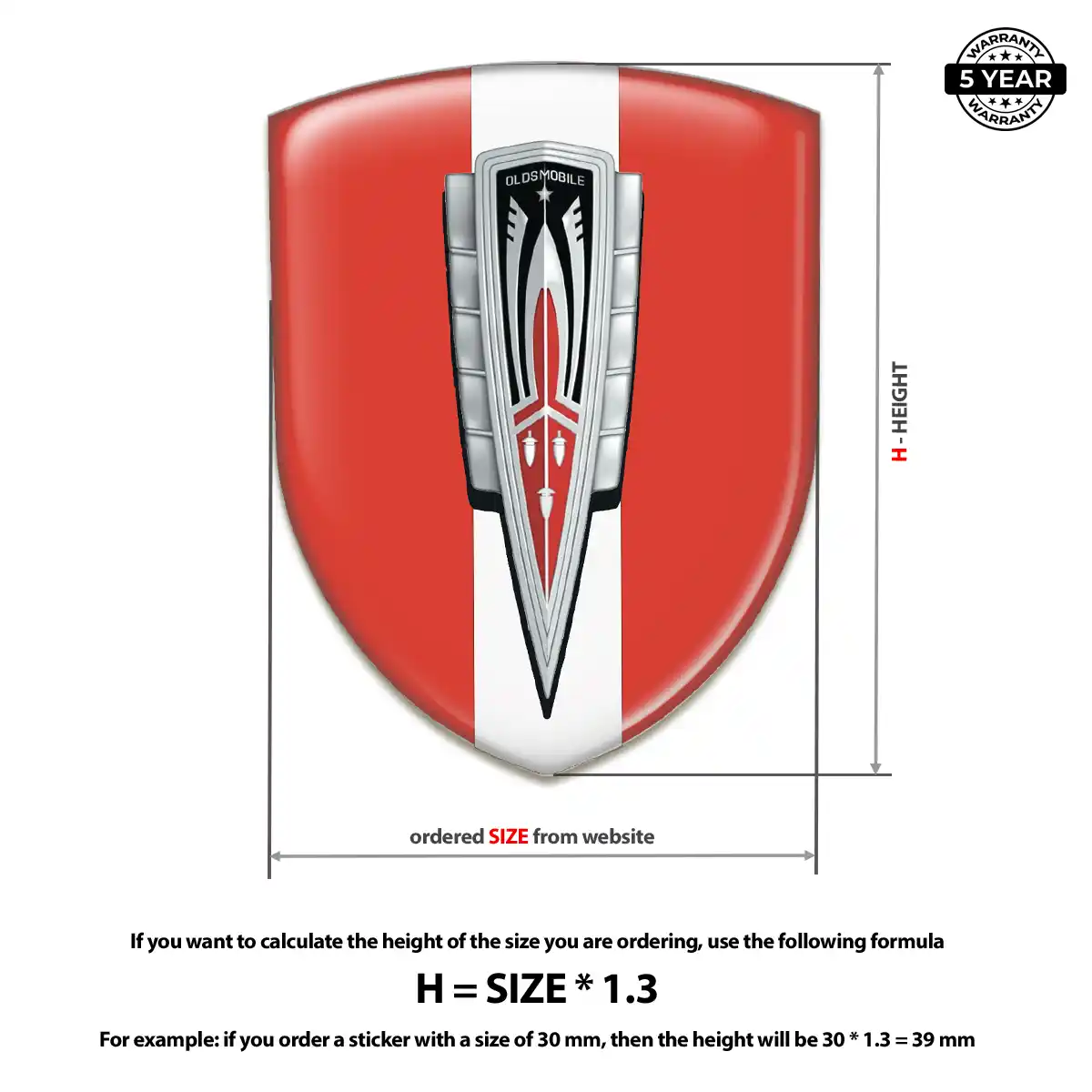 Oldsmobile Logo Sticker Exclusive Series