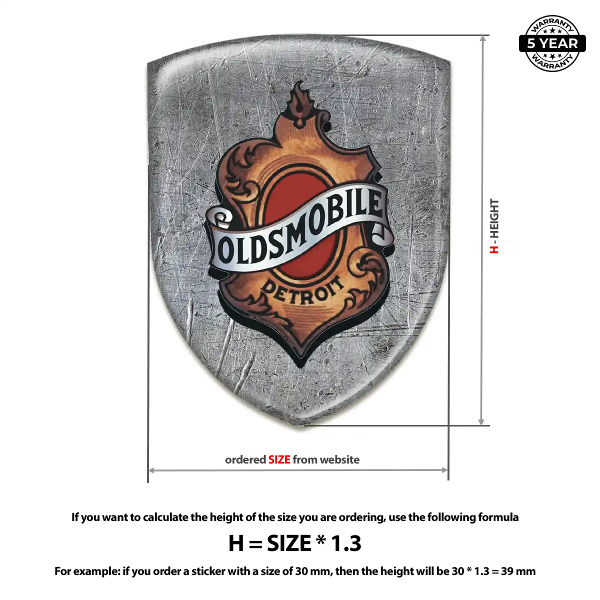 Oldsmobile Logo Sticker Interior Elegance