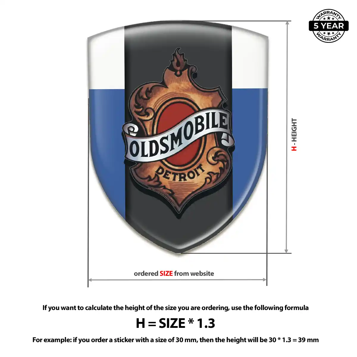 Oldsmobile Logo Sticker Interior Luxe