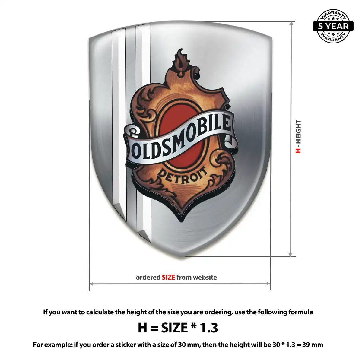 Oldsmobile Logo Sticker Refined Design