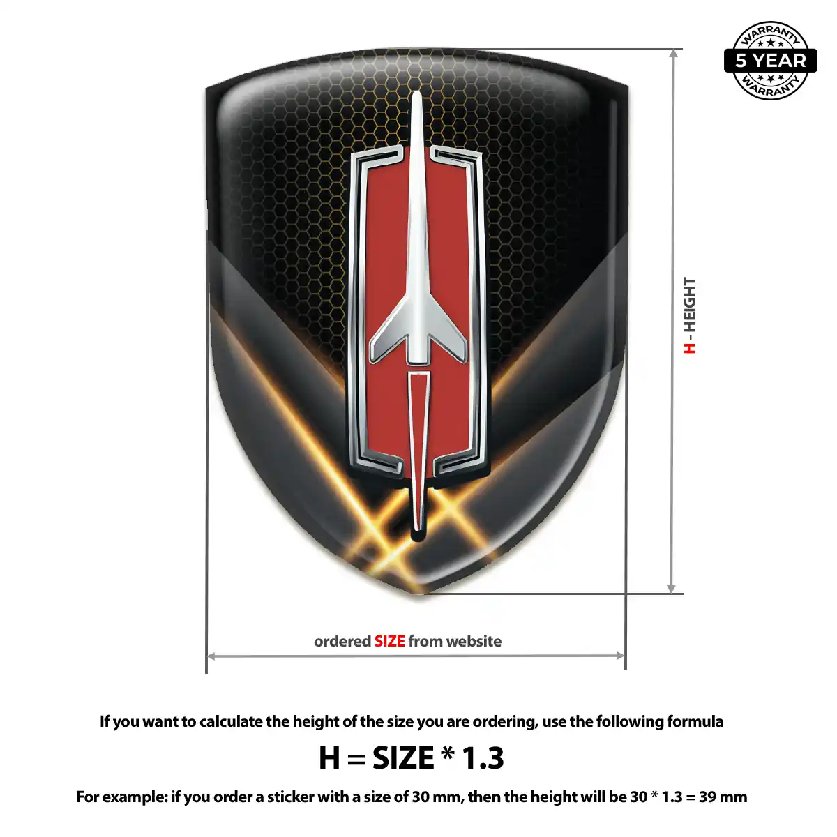 Oldsmobile Polyurethane Domed Sticker Deluxe Edition