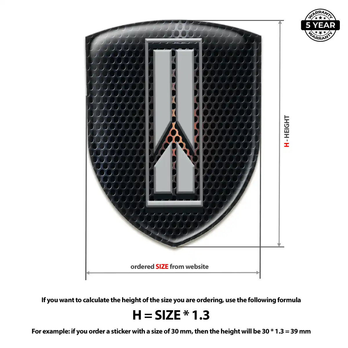 Oldsmobile Polyurethane Domed Sticker Elite Finish