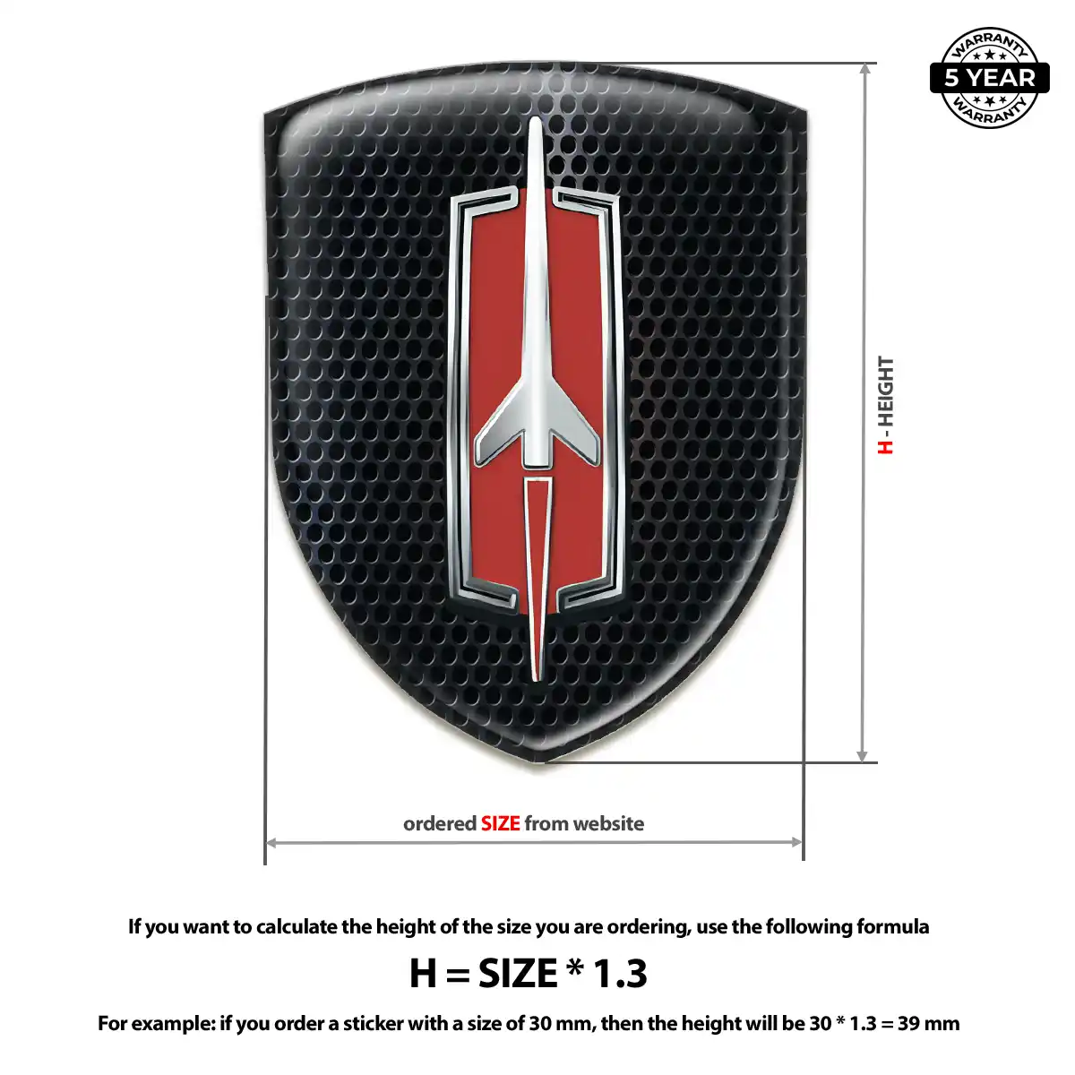 Oldsmobile Polyurethane Domed Sticker Exclusive Series