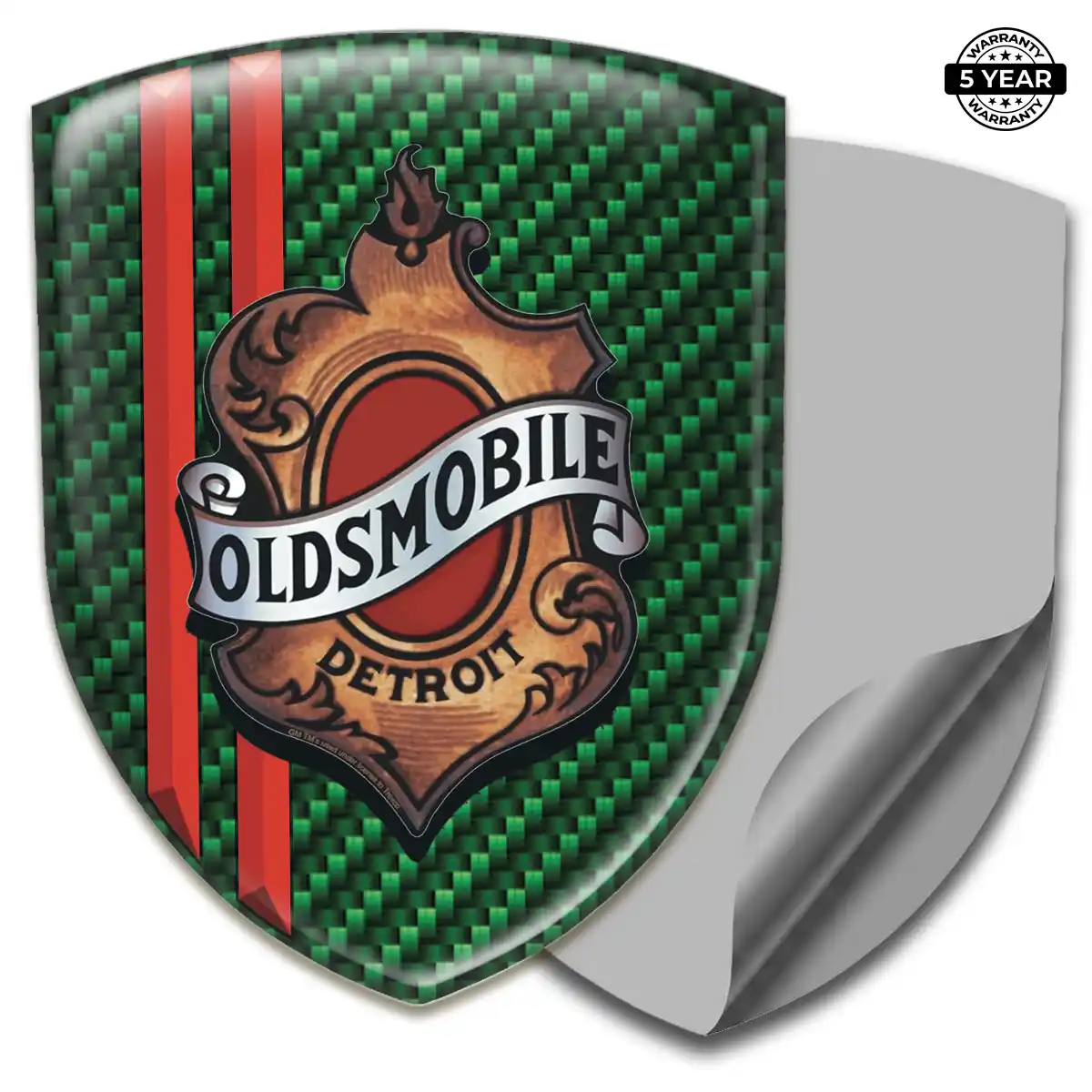 Oldsmobile Polyurethane Domed Sticker Sleek Style