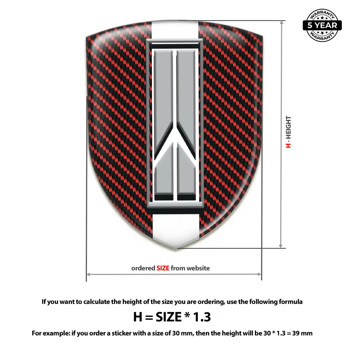 Oldsmobile Resin Badge Sticker Interior Elegance