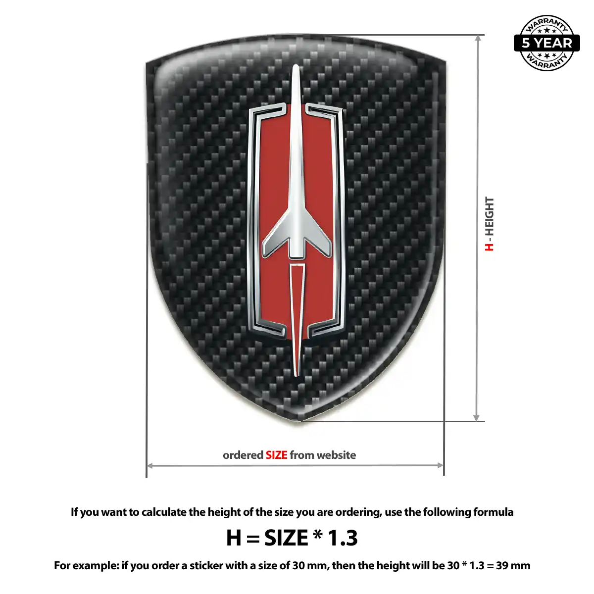 Oldsmobile Resin Badge Sticker Signature Grade