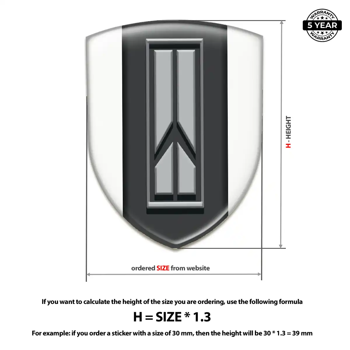 Oldsmobile Resin Badge Sticker Sleek Style