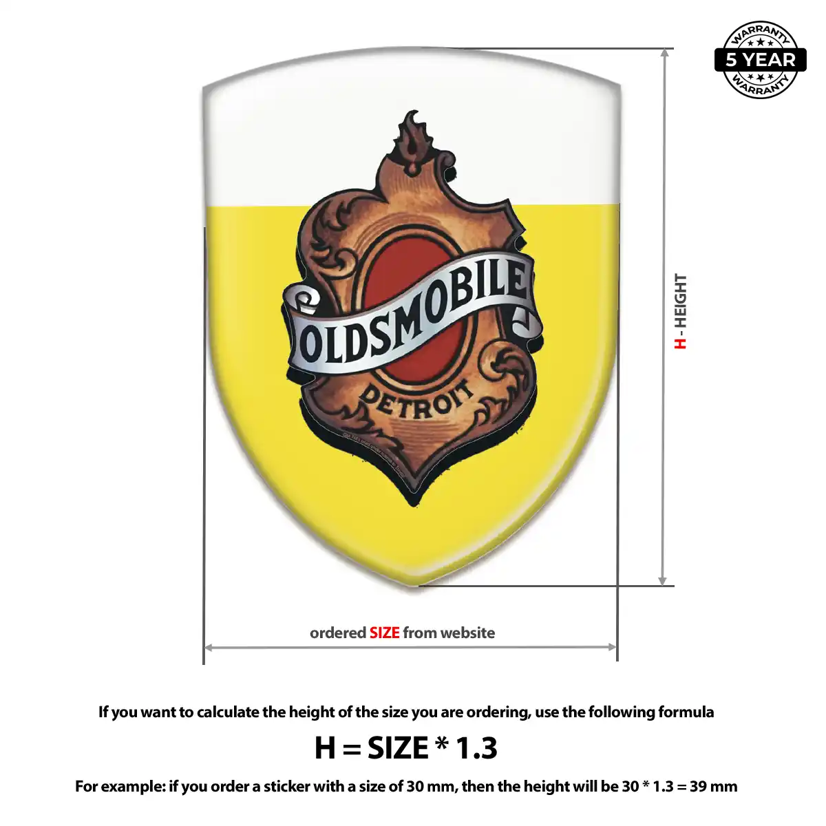 Oldsmobile Resin Domed Sticker Deluxe Edition
