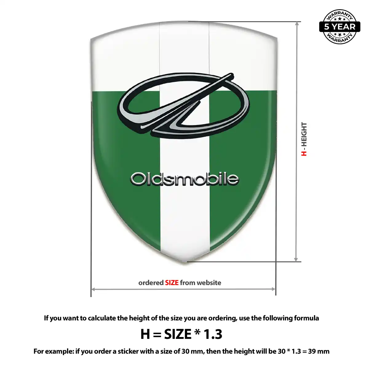 Oldsmobile Resin Domed Sticker Opulent Line