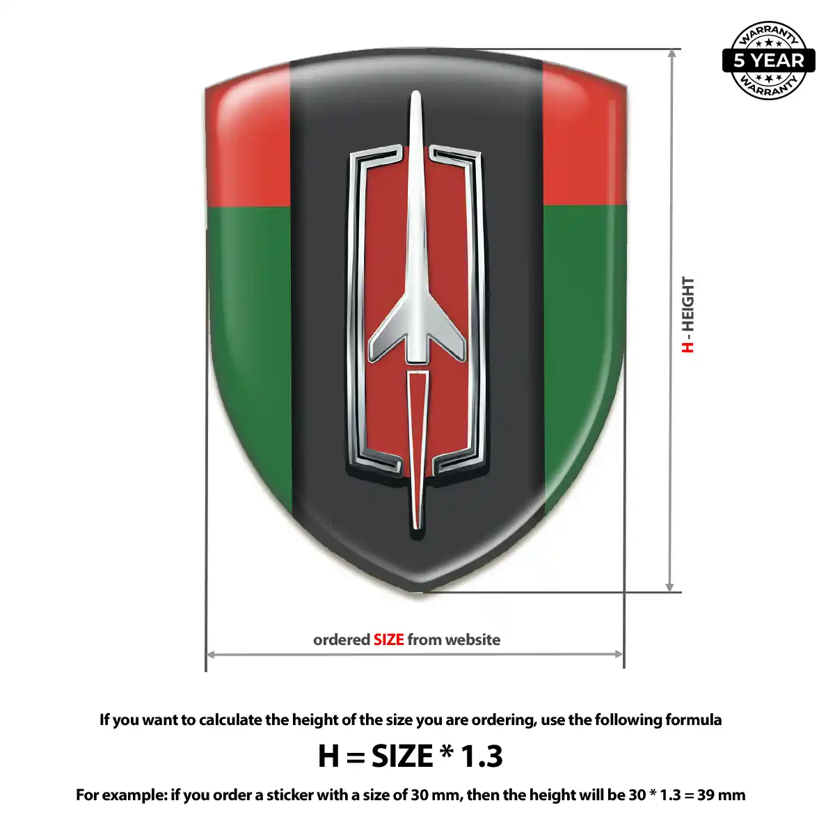 Oldsmobile Resin Domed Sticker Outer Style