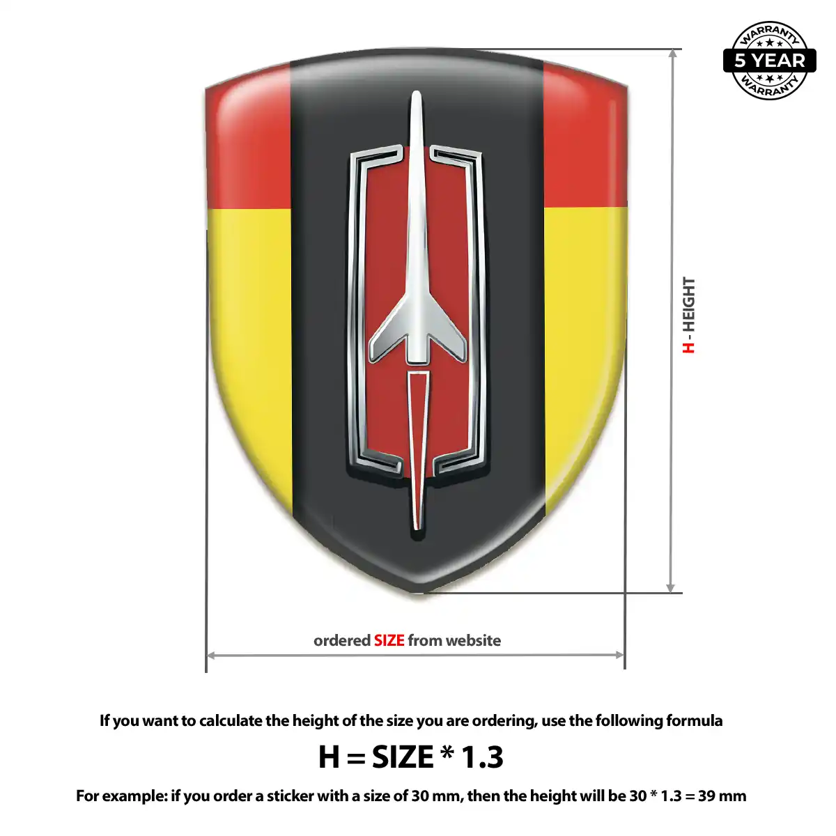 Oldsmobile Resin Domed Sticker Premium Dome