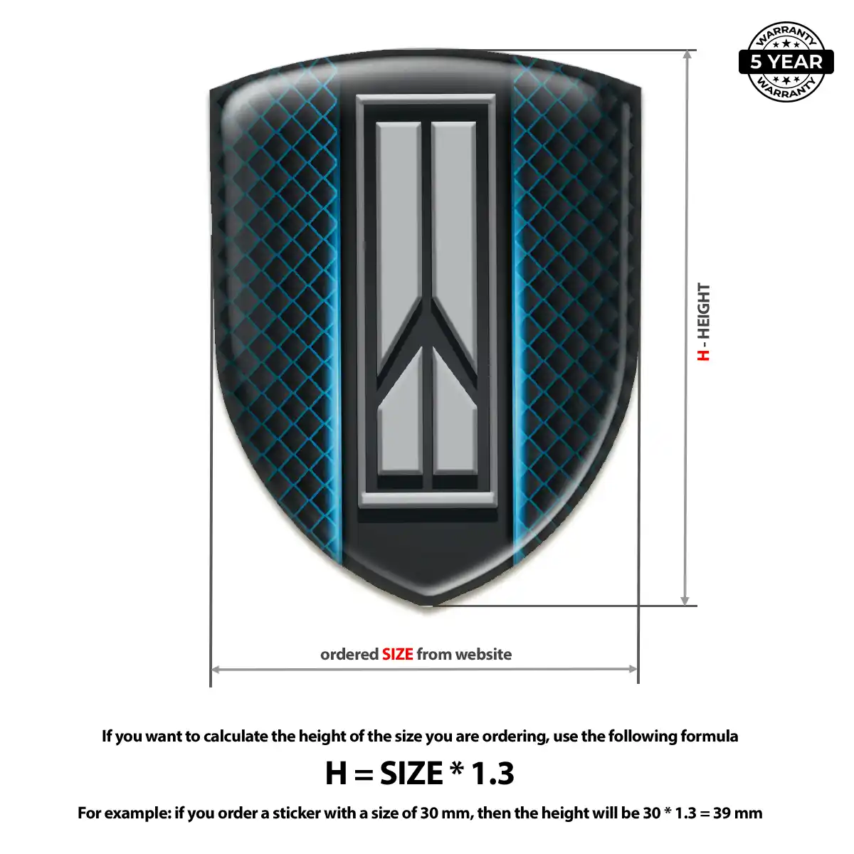 Oldsmobile Resin Emblem Sticker Exterior Luxe