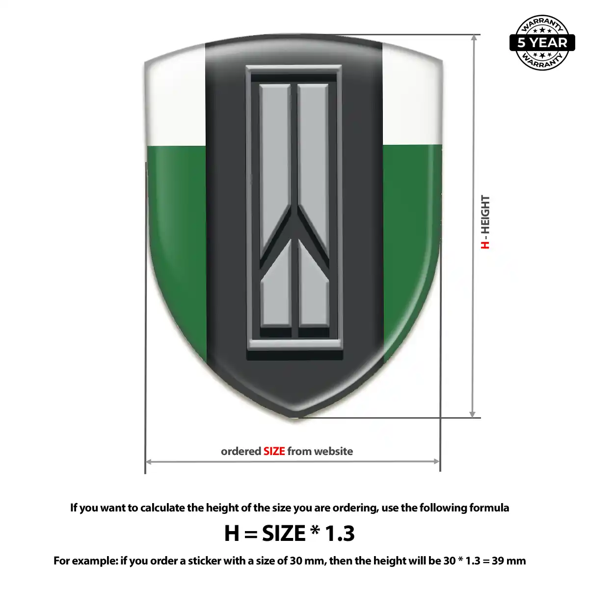 Oldsmobile Resin Emblem Sticker Premium Dome