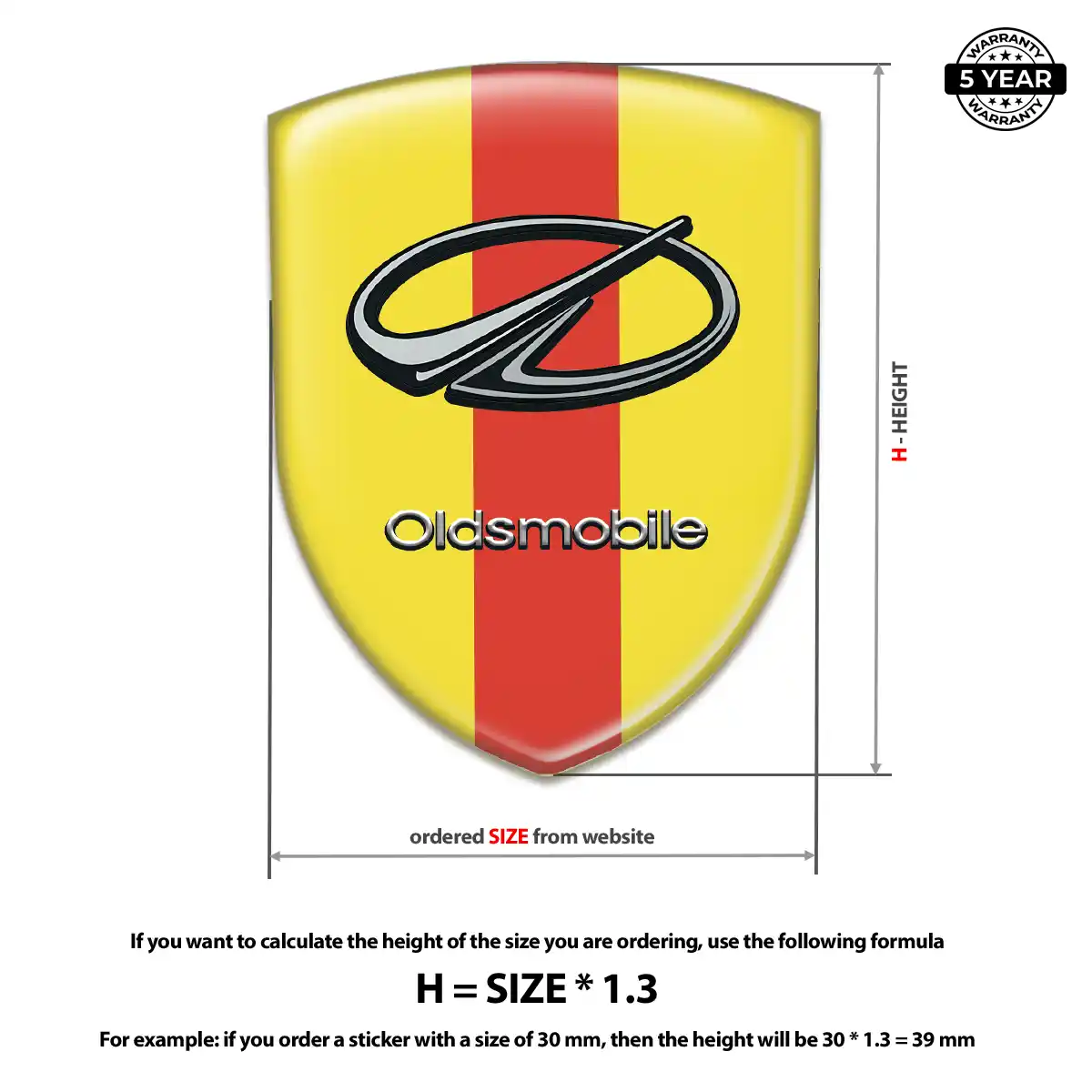 Oldsmobile Resin Emblem Sticker Prestige Line