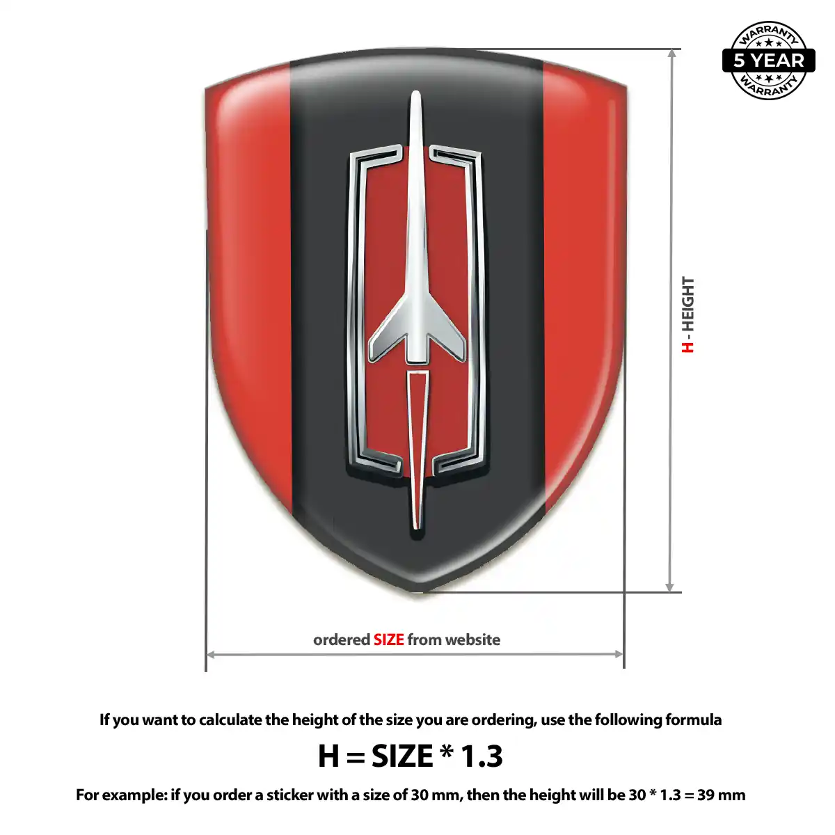Oldsmobile Resin Emblem Sticker Sleek Style
