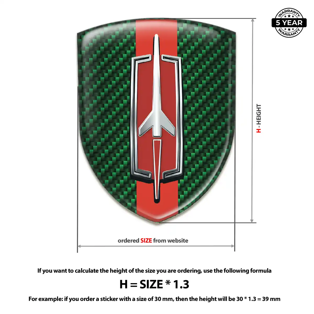 Oldsmobile Self Adhesive Emblem Sticker Elite Finish
