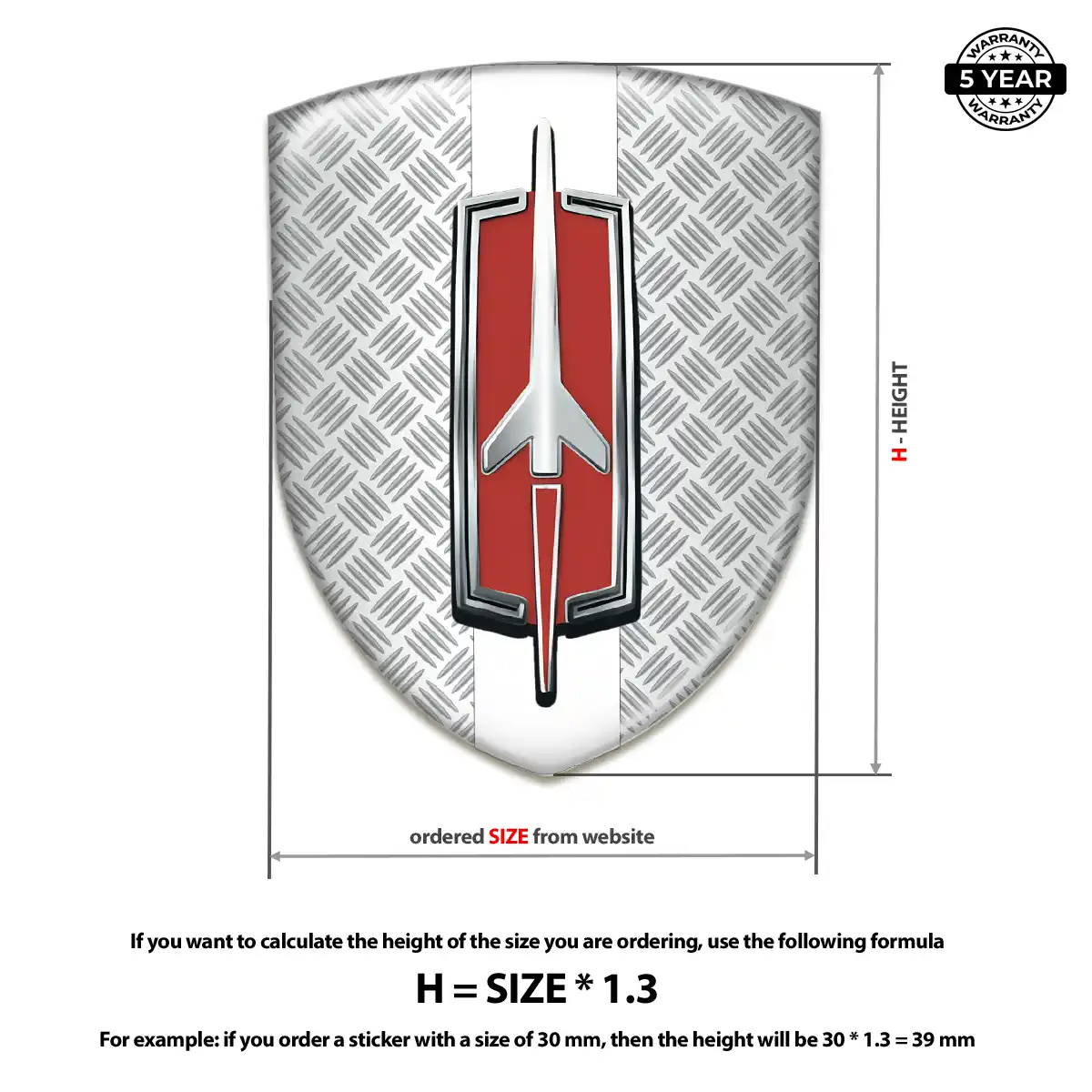 Oldsmobile Self Adhesive Emblem Sticker Interior Elegance