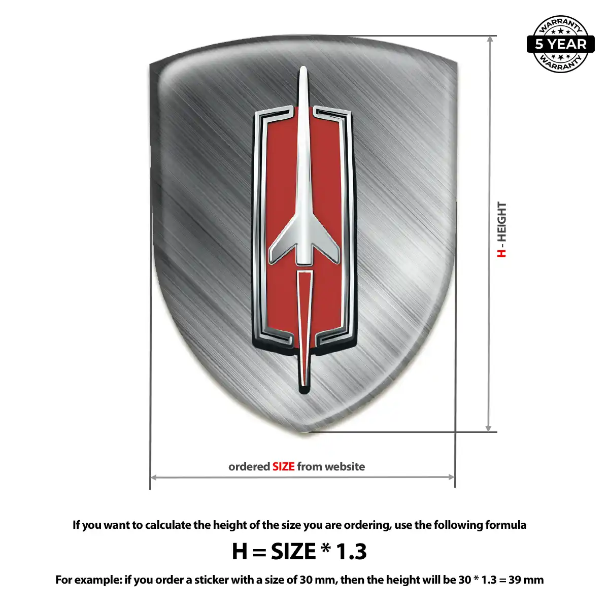 Oldsmobile Self Adhesive Emblem Sticker Prime Quality