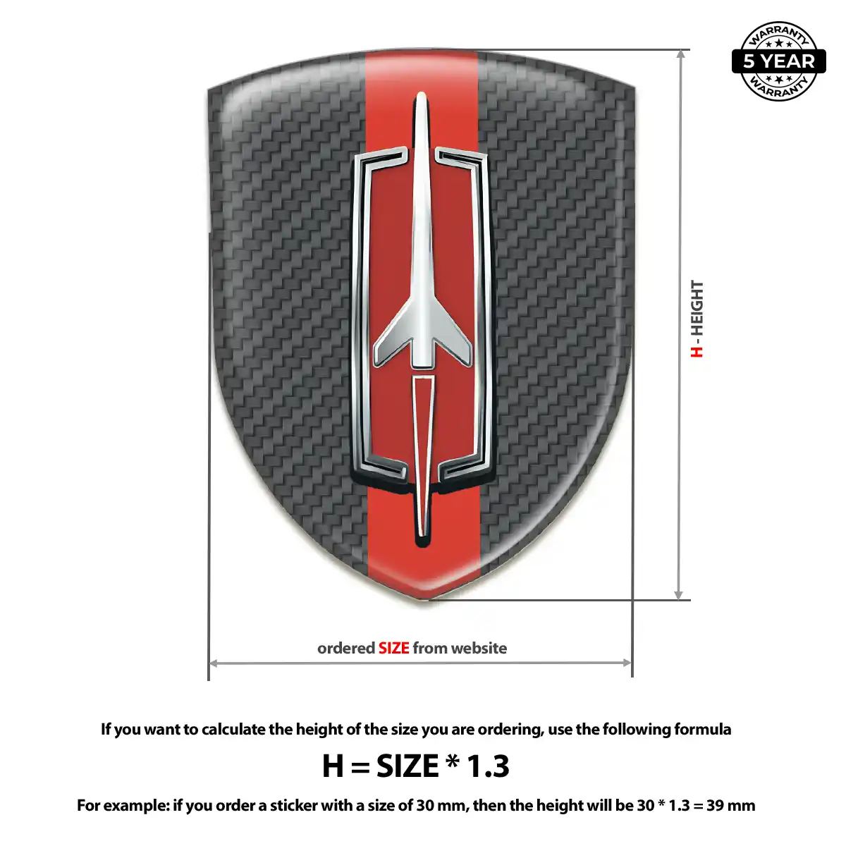 Oldsmobile Self Adhesive Emblem Sticker Resin Elite