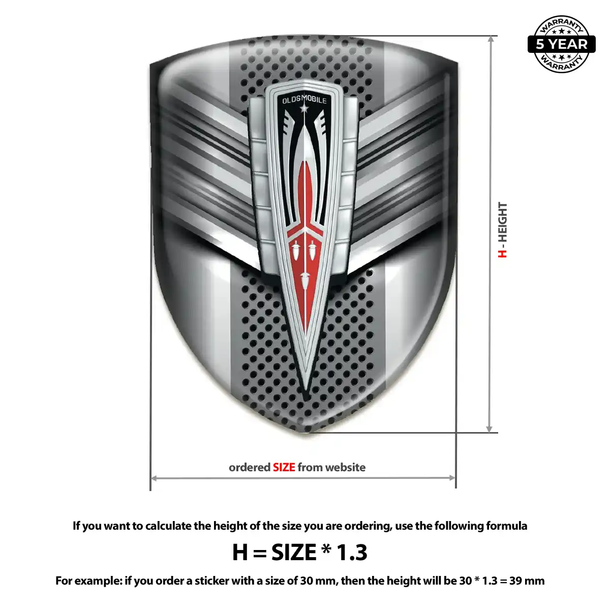 Oldsmobile Silicone Badge Interior Elegance