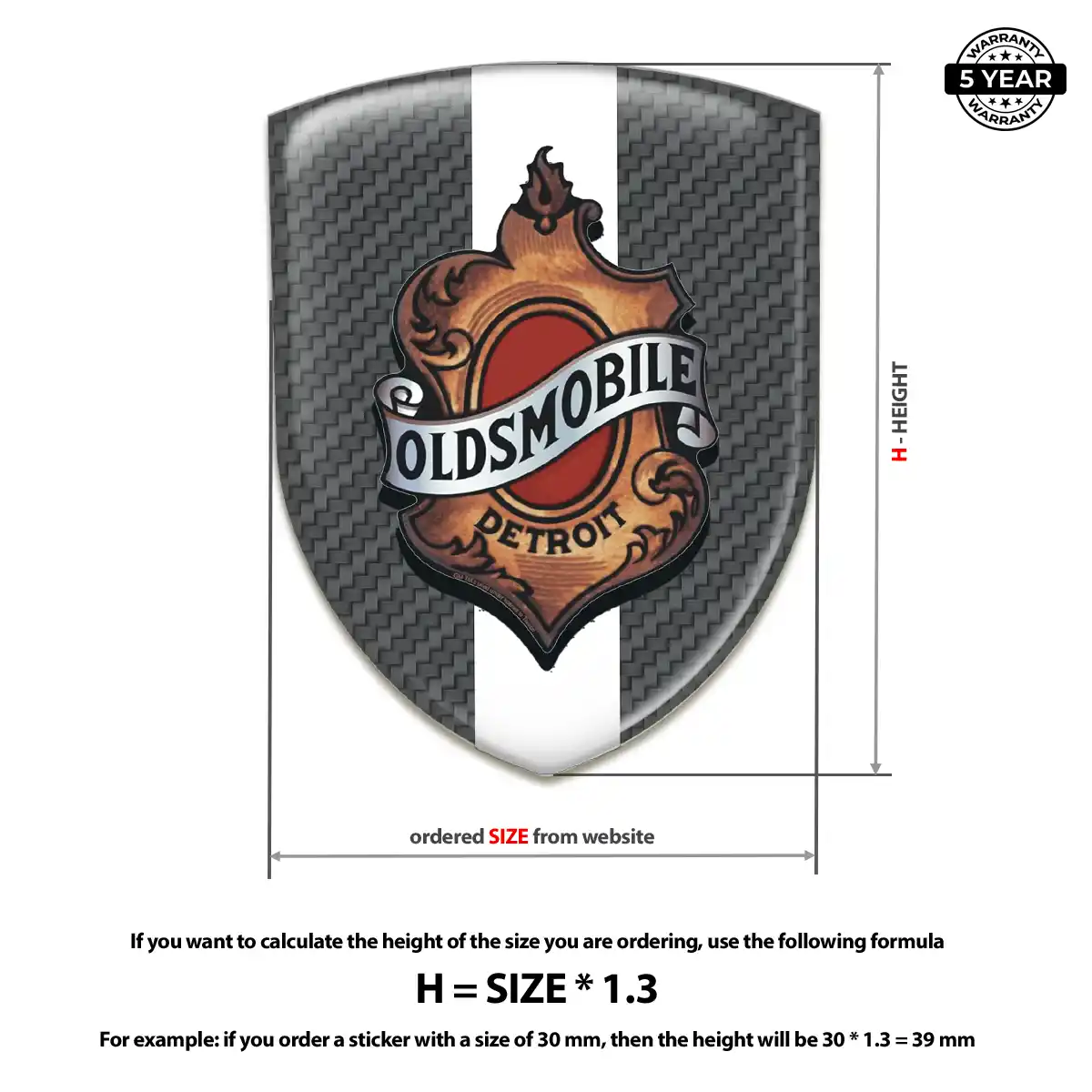 Oldsmobile Silicone Badge Outer Style