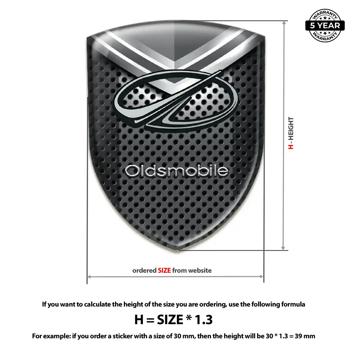 Oldsmobile Silicone Badge Premium Dome