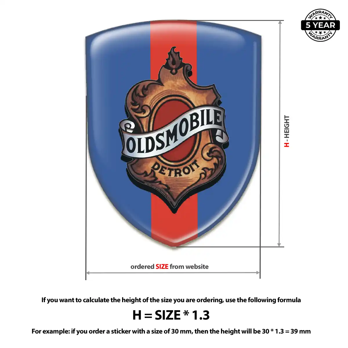 Oldsmobile Silicone Badge Refined Design